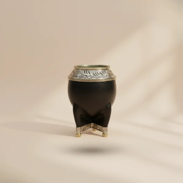 Mate Torpedo Rey con Base y Pelotitas – Doble Virola de Bronce