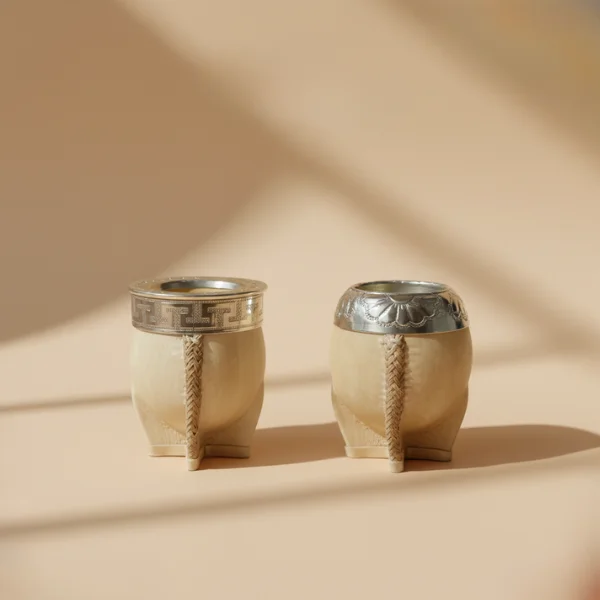 Mate Torpedo Cuero Crudo– Calabaza Natural y Alpaca